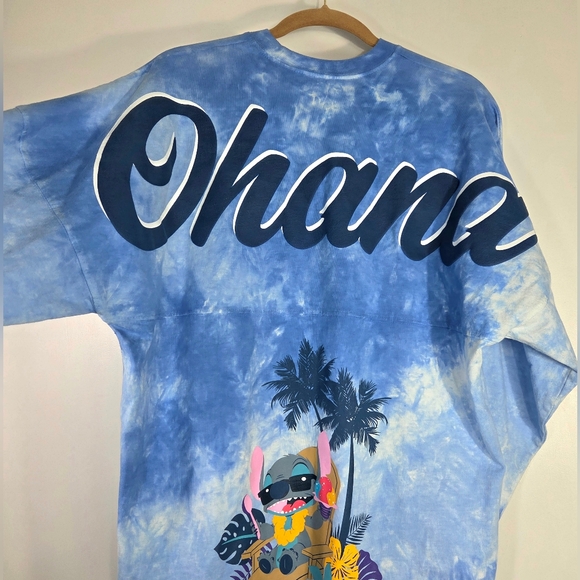 RARE DISNEY AULANI RESORT STITCH OHANA TIE DYE SPIRIT JERSEY. - Picture 3 of 6